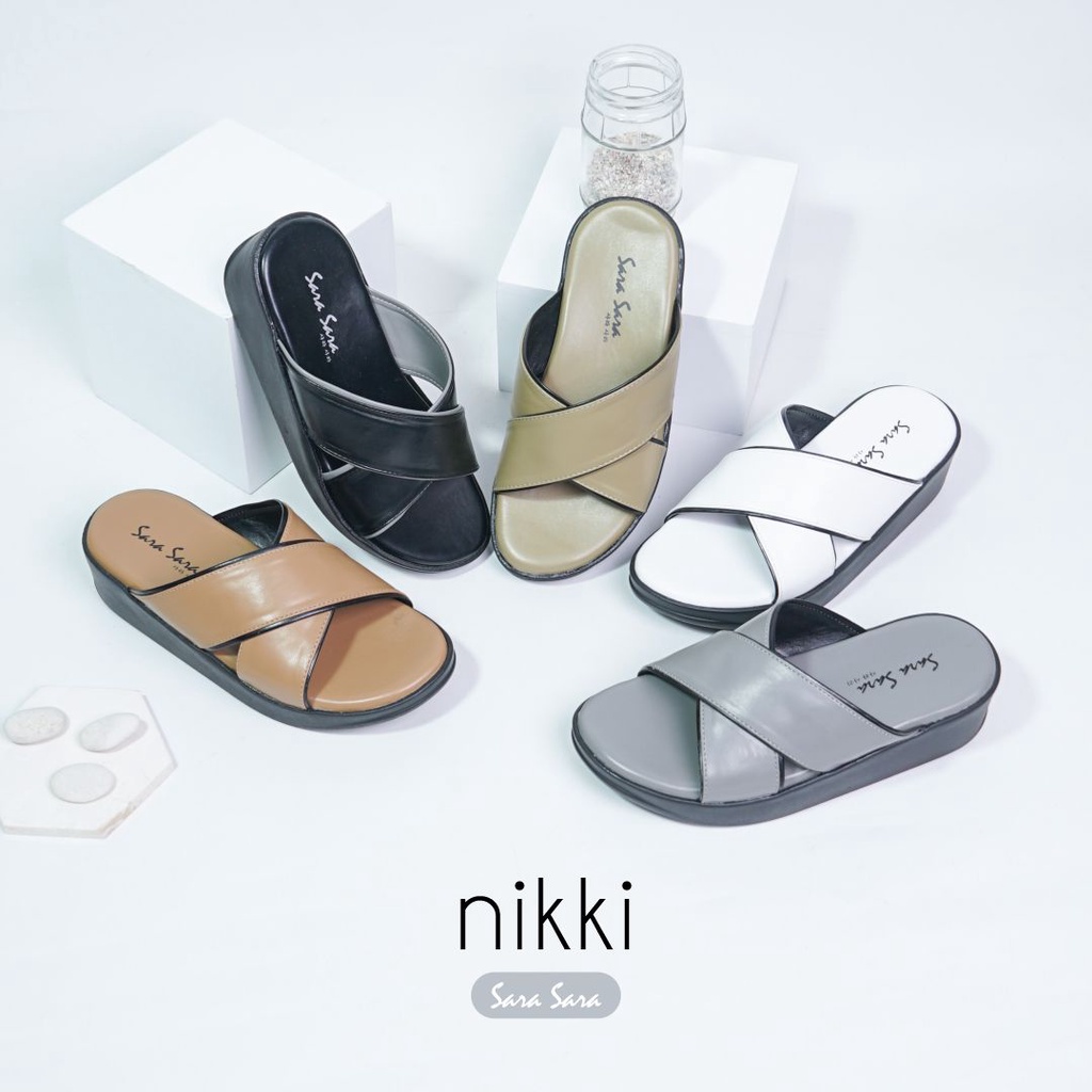 Sara Sara NIKKI Sandal Selop Wanita Simpel Nyaman