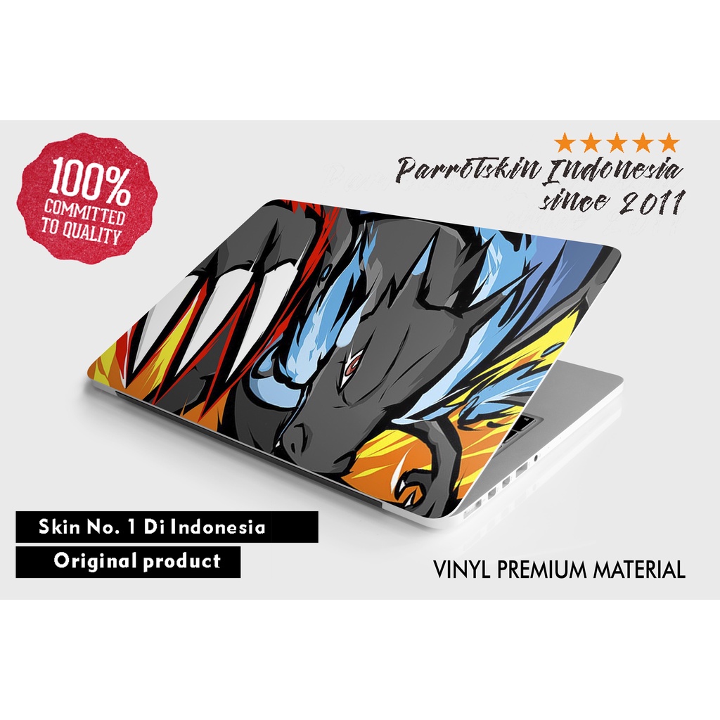 Skin Garskin Sticker Stiker Laptop Asus Acer Hp Macbook Lenovo Infinix Redmibook dll Premium All tipe case Pokemon Charizard