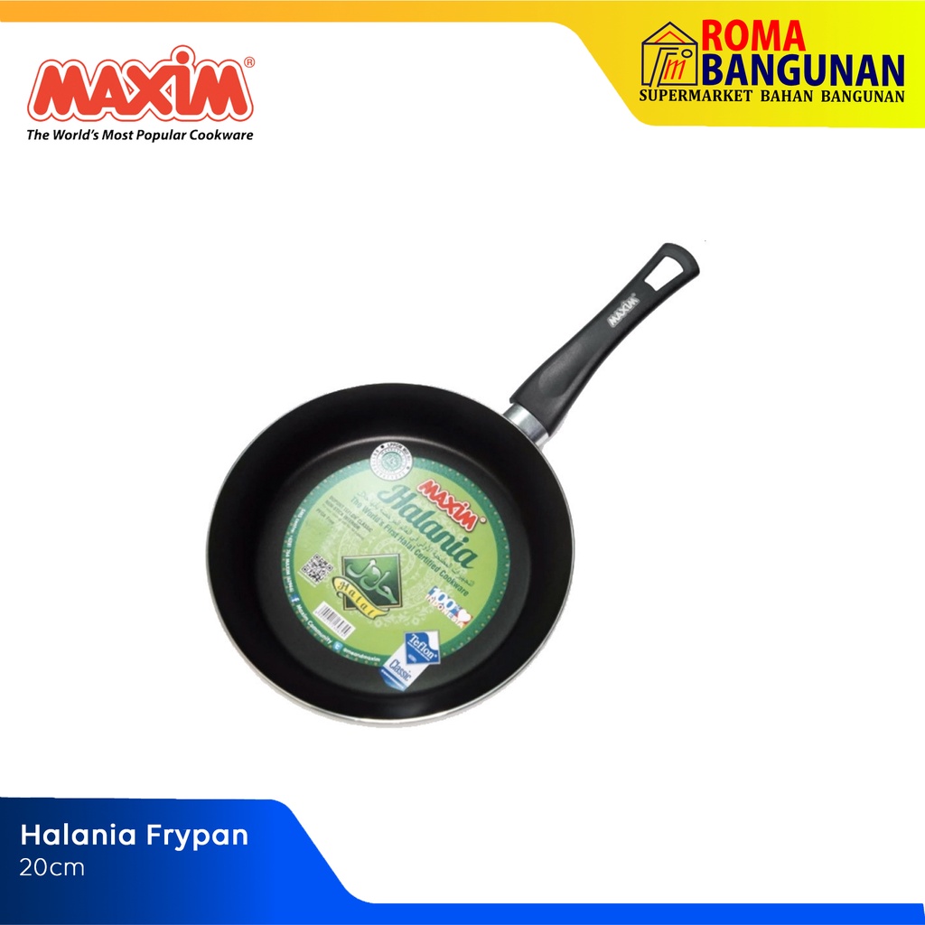 Maxim Halania 20 cm Fry Pan HAL20FP Teflon Halal Penggorengan / Murah / Food Grade / Kuat