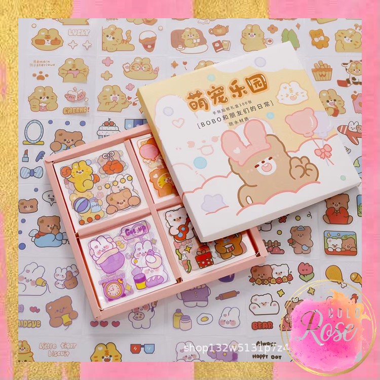 

ℛ - 5576 Sticker Motif Kartun Korea Lucu Anti Air / Scrapbook Sticker DIY / Stiker Set 100 lembar