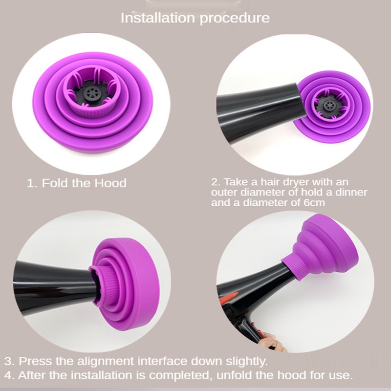 Diffuser Pengering Rambut/Collapsible Hair Dryer Diffuser/Corong Hair Dryer Lipat/Cover Diffuser Hair Dryer