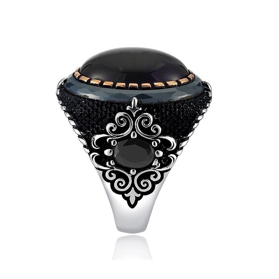 Cincin Batu Blue Sapphire Ring S925 | Cincin Pria Wanita Keren