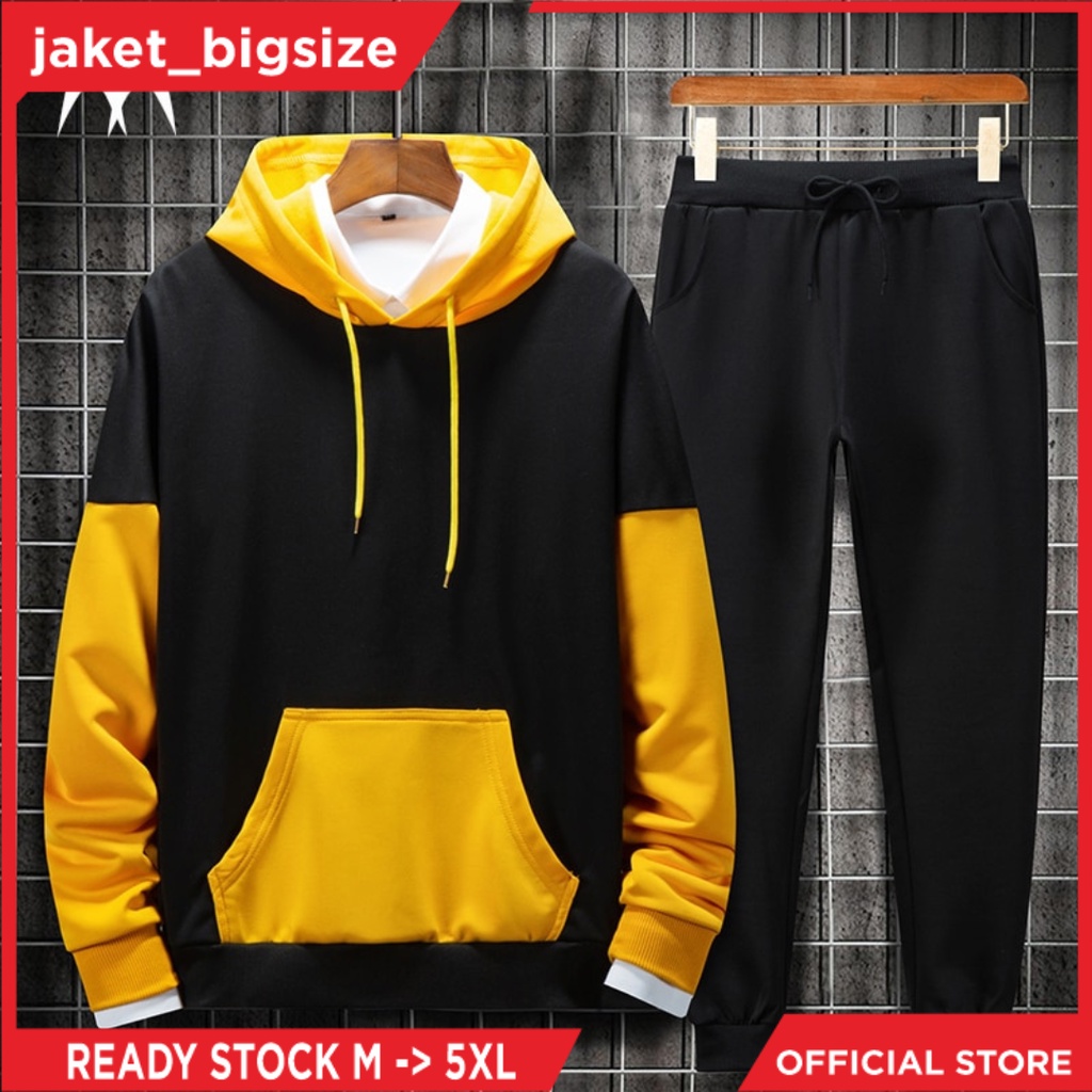 One Set Setelan Hoodie Jaket Dewasa Jumbo Bigsize Laki - Laki Wanita Unisex Ukuran m l xl xxl xxxl xxxxl xxxxxl