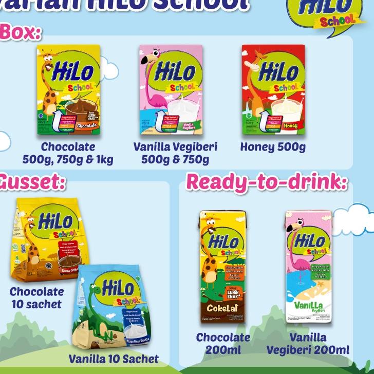 

artRr8R2--4 Pack - HiLo School Vanilla Vegiberi Ready To Drink RTD 200 ml - Susu Tinggi Kalsium Rendah Lemak