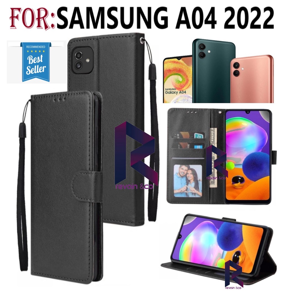 FLIP COVER NEW SAMSUNG A04 2022 FLIP WALLET LEATHER KULIT PREMIUM SARUNG BUKA TUTUP KESING HP FLIP CASE SAMSUNG A04