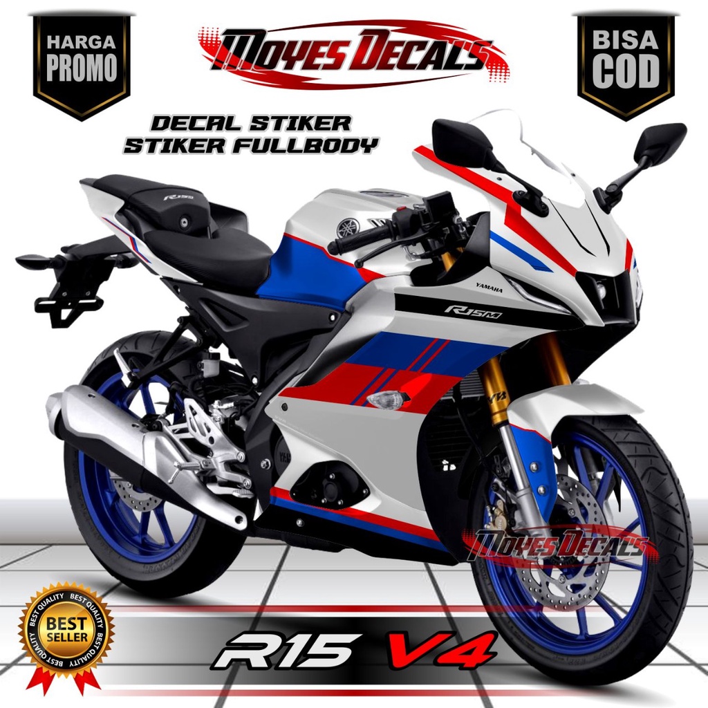 Decal stiker striping r15 v4 stiker motor r15 v4 Simple Desain stiker yamaha  r15 v4 stiker r15 stik