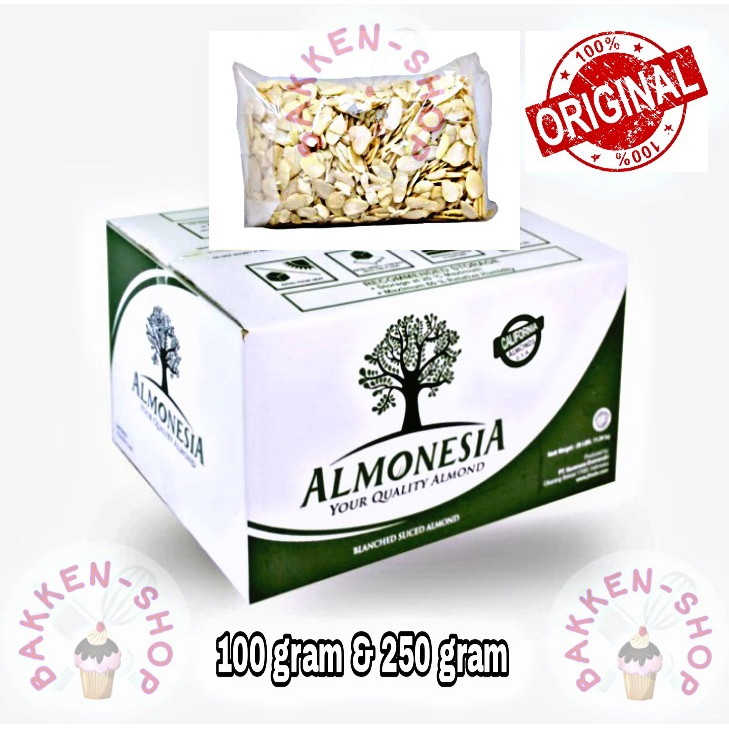 

Almond Slice Almonesia/Blanched Sliced Almond Almonesia 100gr-250gr