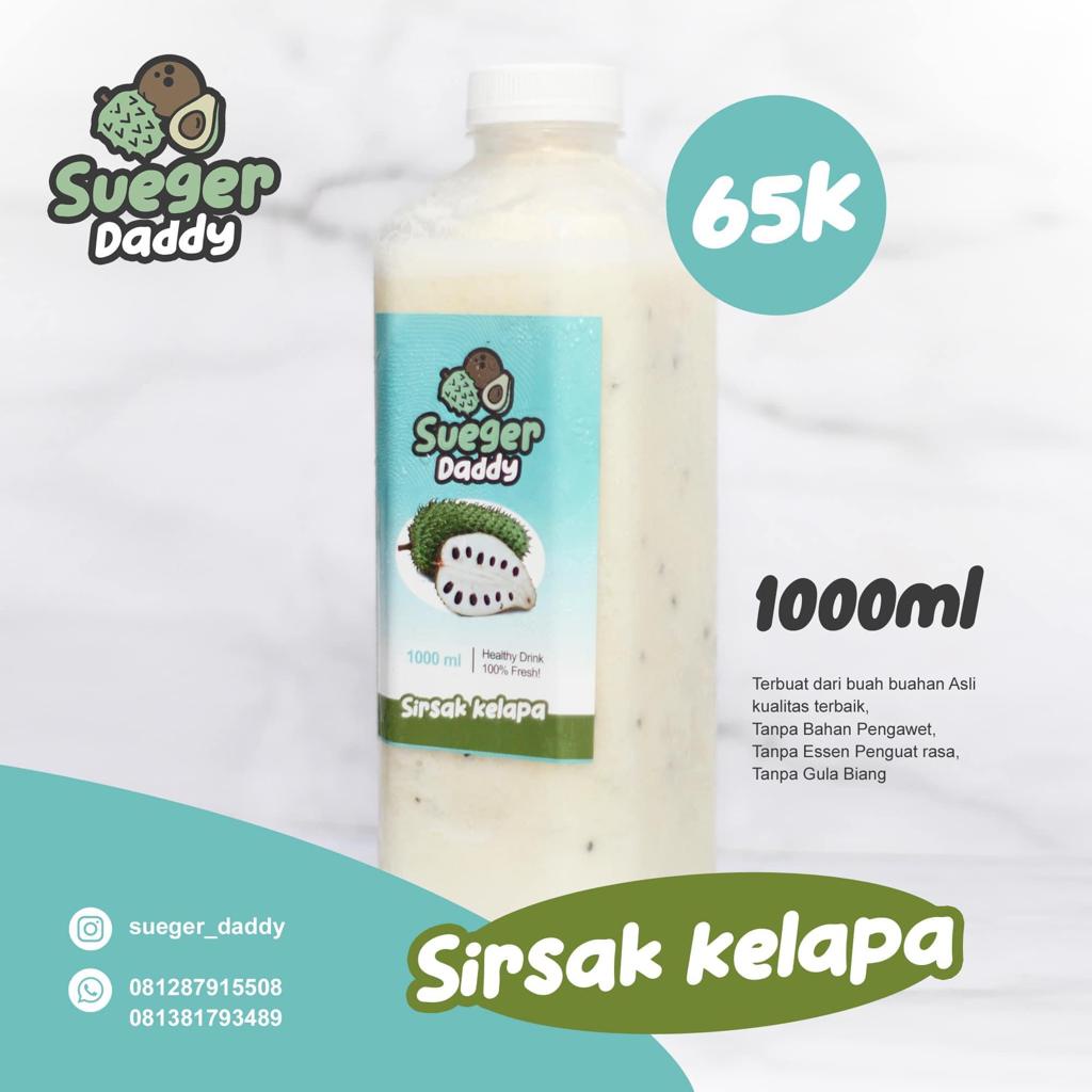 

Jus Sirsak kelapa 1L - Sueger Dadddy