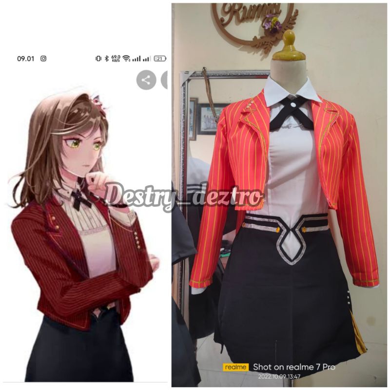 cosplay kostum tears of themis rosa ukuran custome