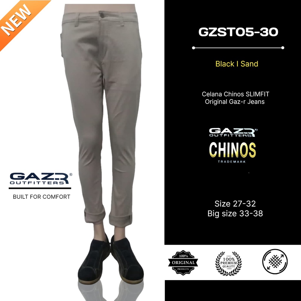 Celana Chinos SLIMFIT Gaz-r Jeans Original ( GZST-30 V2 )
