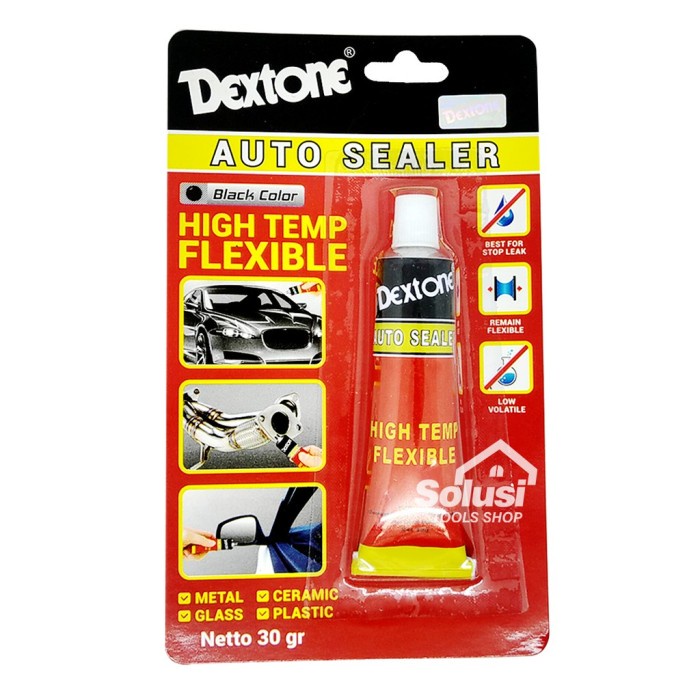 DEXTONE Auto Sealer Black Color High Temp Flexible 30gr Lem Sealent