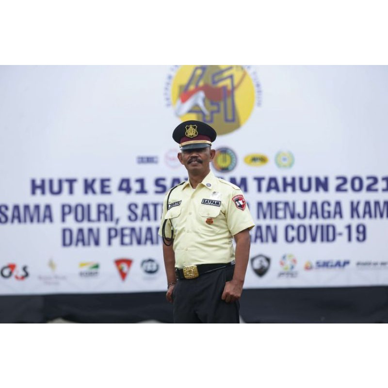 cod bisa stelan atasan bawahan komplit seragam satpam pdh pdl warna krem cream kream crem tua terbaru 2023 seragam security krem pdl pdh model baru resmi seragam 1 stel atasan bawahan seragam dinas kantor satpam  lapangan bahan tebal COD