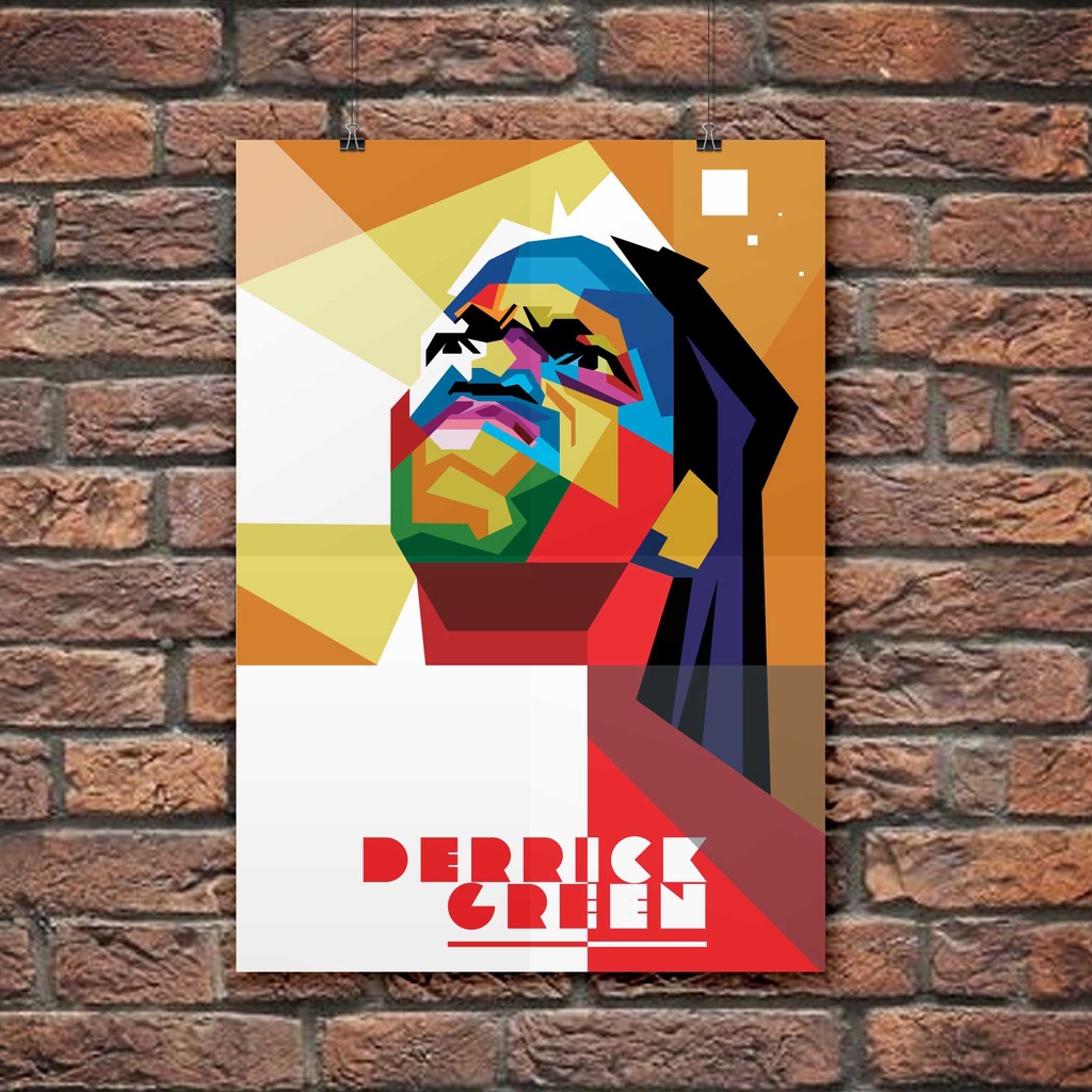 Poster Derrick Green - Sepultura (WPAP) Pop Art Semarak Bewarna
