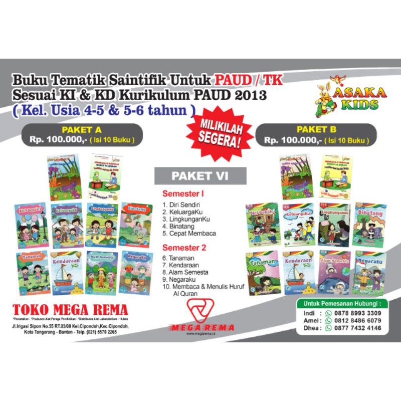 BUKU TEMATIK SAINTIFIK PAUD/TK READY