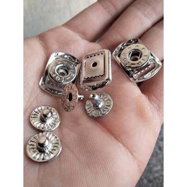 Kancing Geser Kancing Jepret Kancing Pengait Sepatu Anak Anak Kancing Sepatu Aksesoris Sepatu isi 20