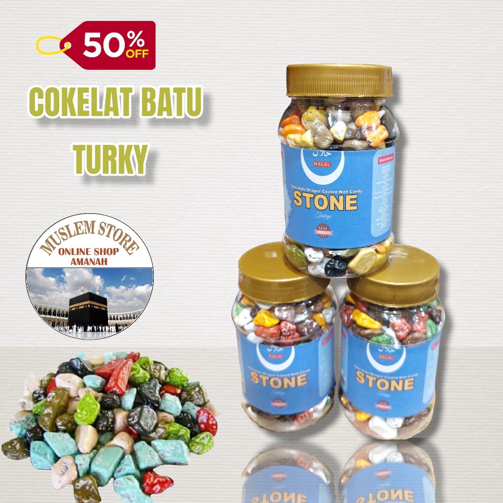 

COKLAT BATU/KRIKIL TURKY 250GR KEMASAN TOPLES