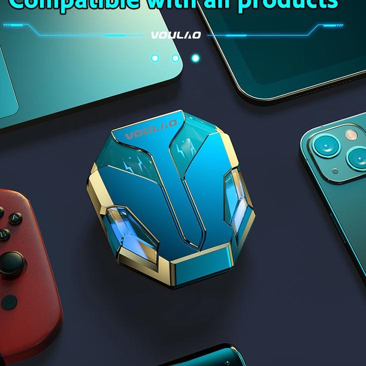 Paling Dicari VOULAO GM4 Headset Bluetooth Gaming TWS with Mic Full Bass Stereo Handset Water Proof 