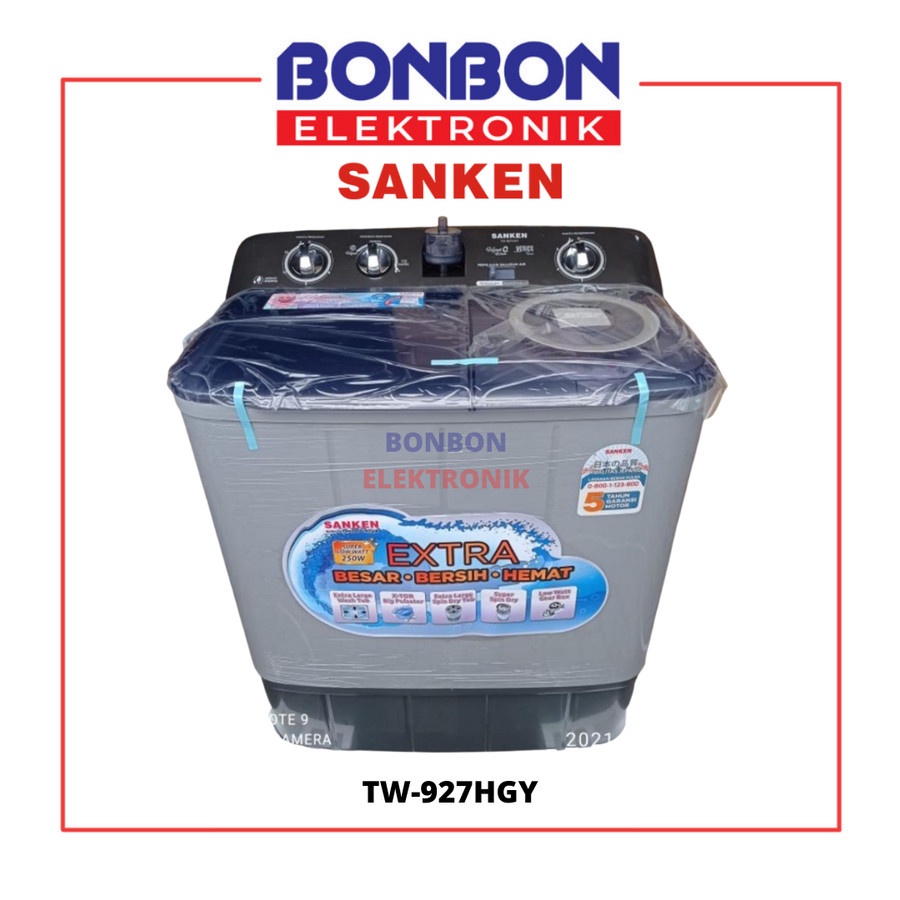 Sanken Mesin Cuci 2 Tabung 8KG TW-927 / TW927 / TW 927 HGY