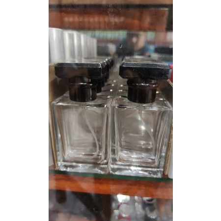 [ PER LUSIN ] Botol Parfum CHANEL TUTUP HITAM 30ml Botol Kosong Botol Viral Botol Unik Botol Best Se