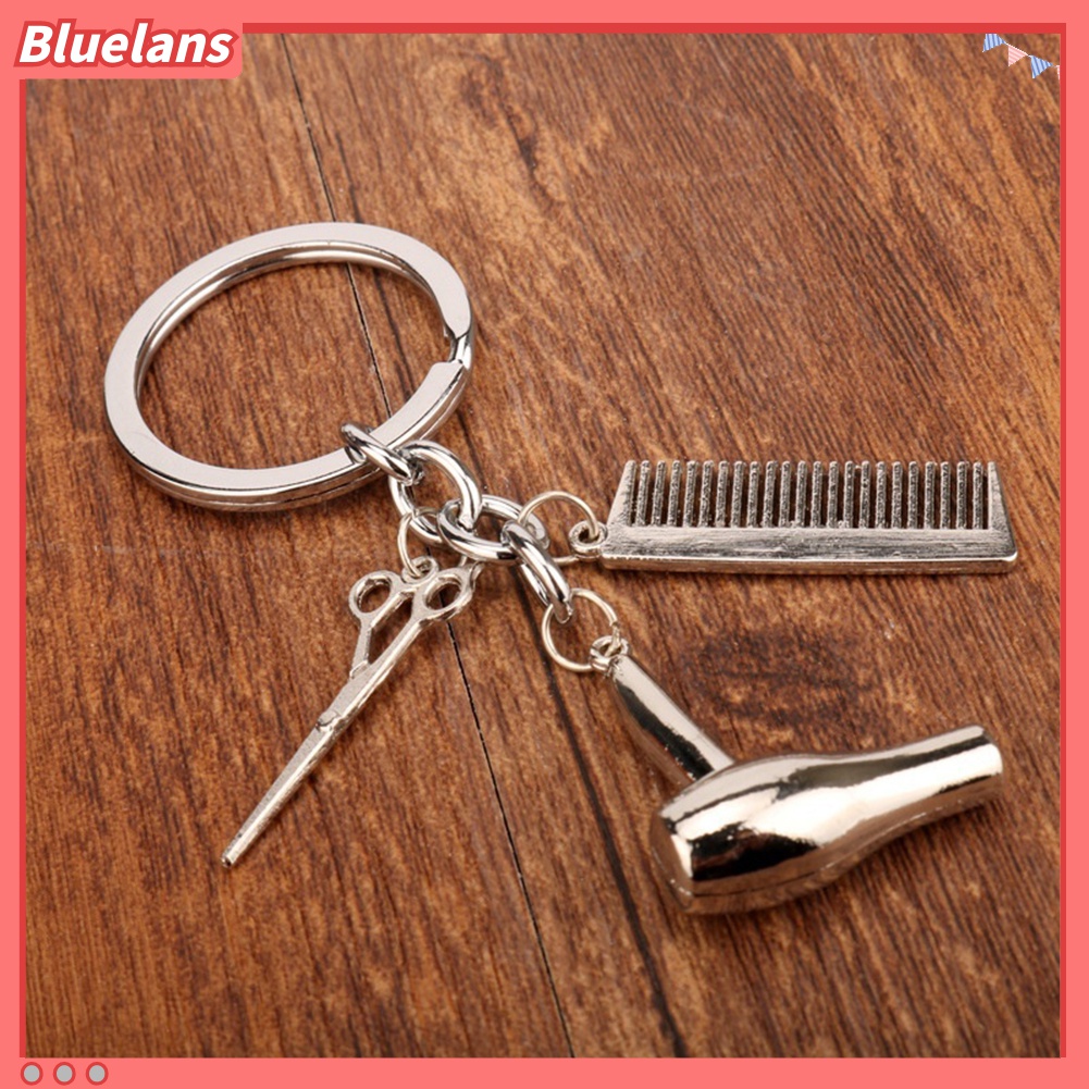 Gantungan Kunci Liontin Hair Dryer Gunting Sisir Untuk Penata Rambut