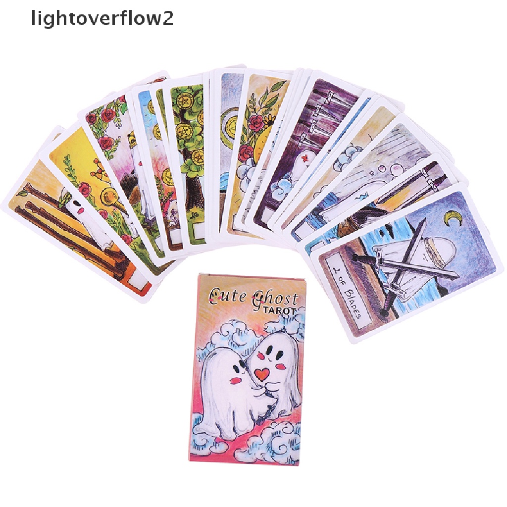 (lightoverflow2) 1 Kotak Kartu Tarot Ramalan Motif Hantu Untuk Permainan Keluarga (ID)