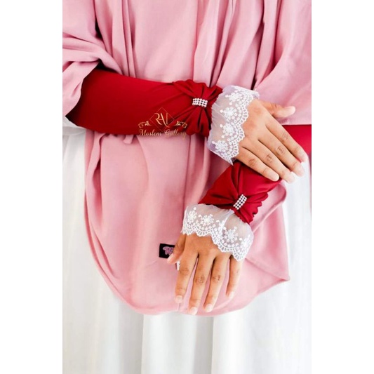 Manset Tangan Muslimah Renda Queen Pita Blink