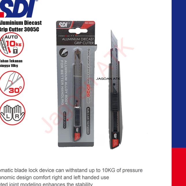 

Miliki경 Alumunium Diecast Grip Cutter SDI 3005C 9mm Blade 30 Derajat ... ...