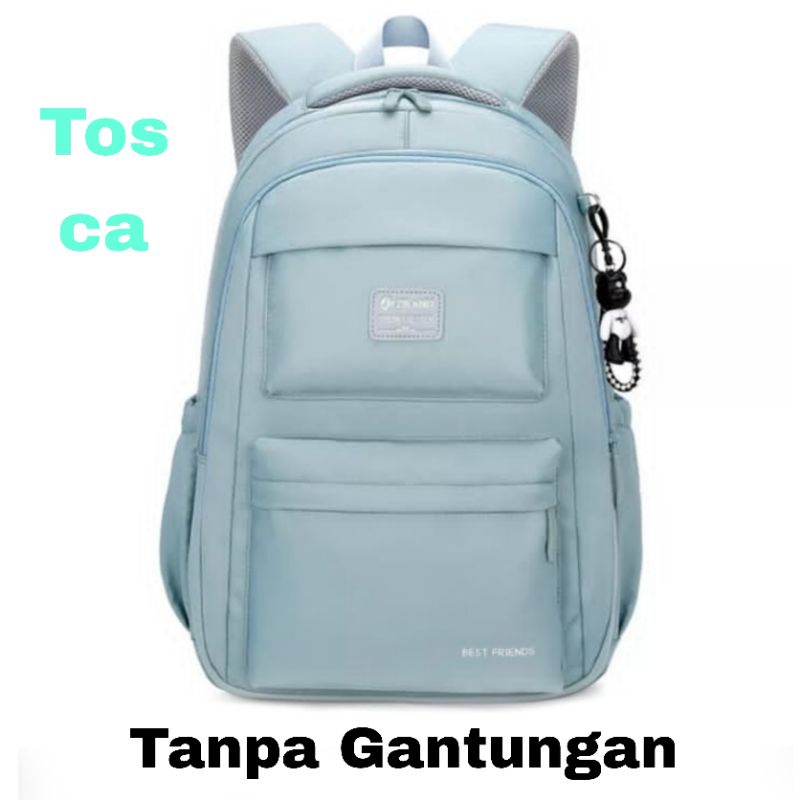 BLDR_Tas Sekolah Ransel Backpack Cowok Cewek Sd Smp Sma Murah Kerja Kuliah Codora Abu Kanvas