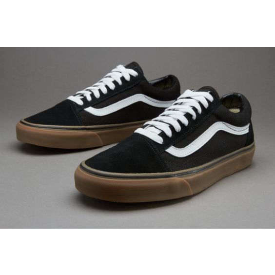 (FREE BOX) SEPATU VANS OLDSKOOL BLACK GUM COKLAT WAFFLE DT