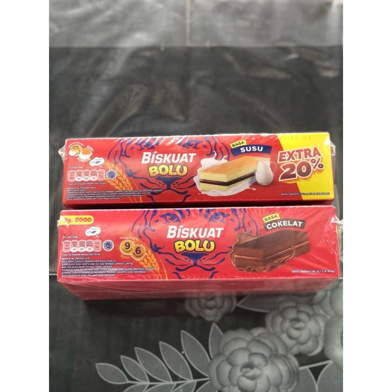 

BISKUAT BOLU COKELAT 1 box 12 biji coklat susu