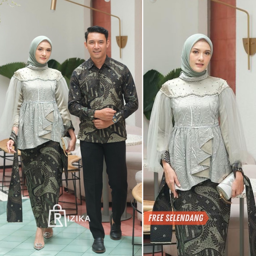 Kebaya Couple Modern Kebaya Wisuda Lamaran Baju Tunangan Batik Brukat Terbaru Baju Couple Pasangan Kondangan Terbaru 2022