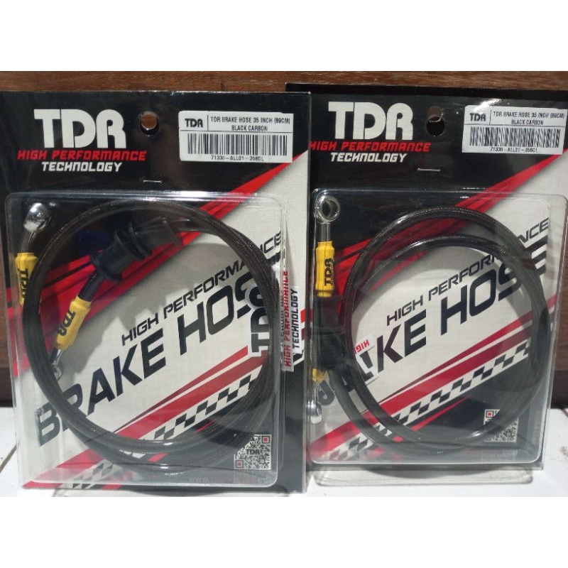 Selang Rem TDR depan / Slang Rem TDR 35inc 90cm Jupiter Fiz r Beat Vario Universal Black Carbon Orig