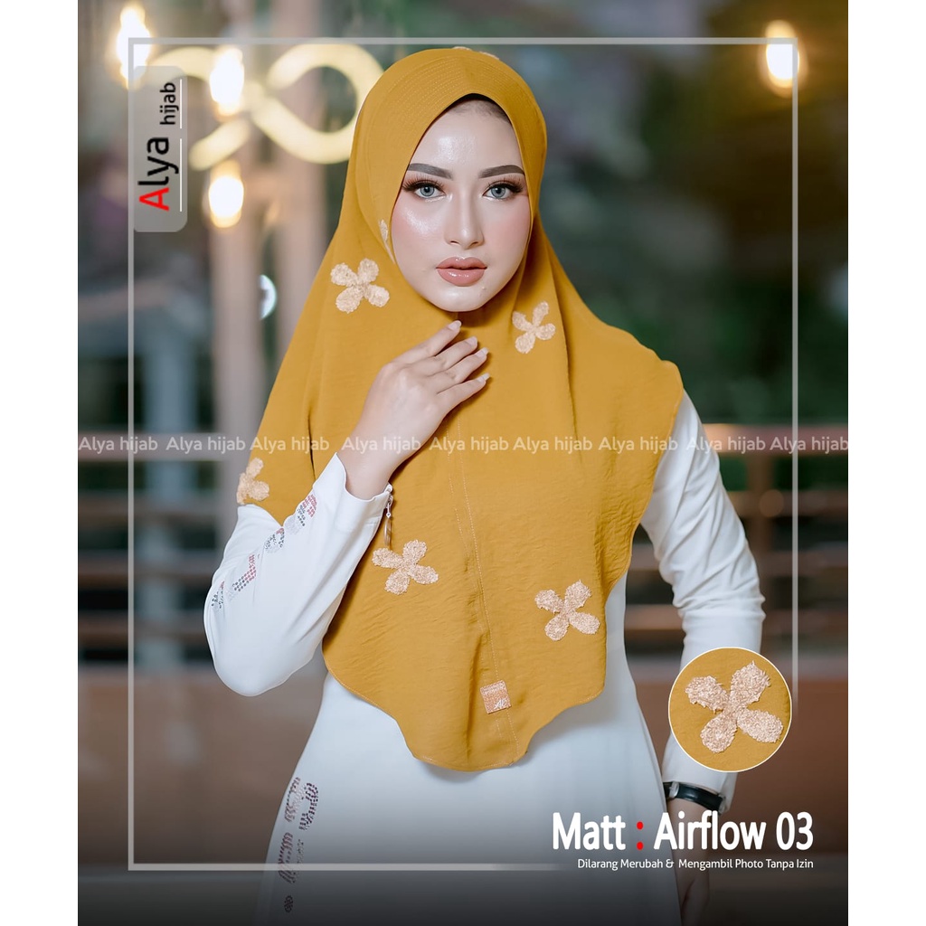 Jilbab instan khimar Crincle Airflow 03 ori alya hijab