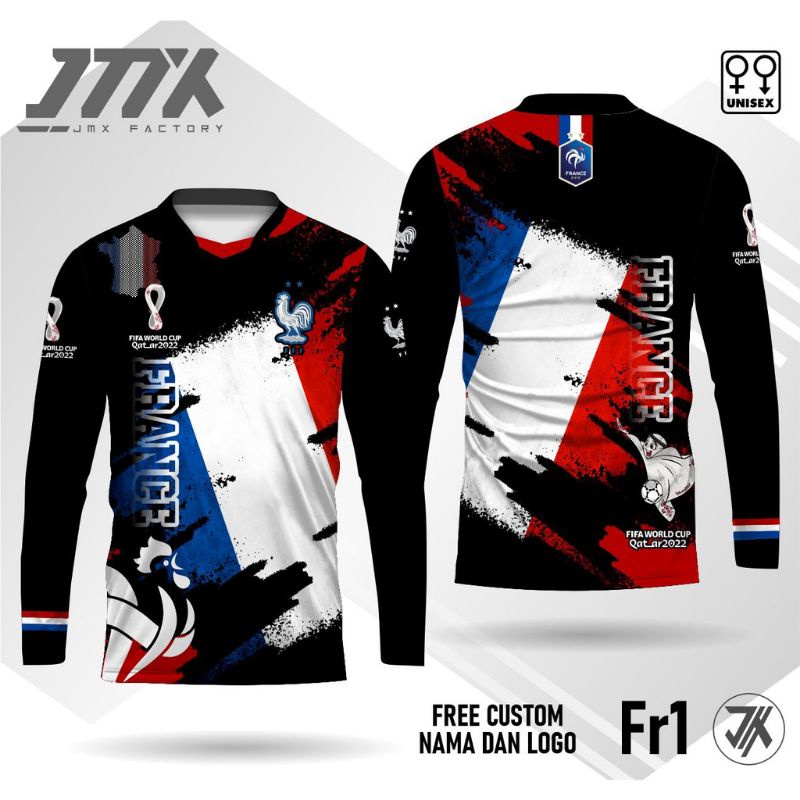 Jersey Pr4ncis Piala Dunia Qatar 2022/Kaos Jersey Piala Dunia Fr4nce Fr1 FULL PRINTING Free Custom N