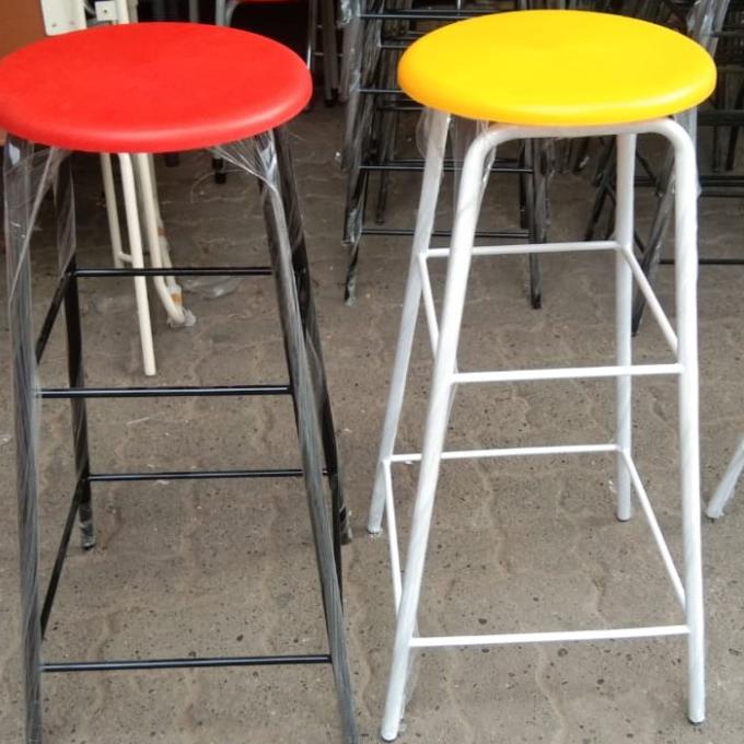 Kursi Baso Bangku Bar Plastik Bulat Tinggi 75Cm