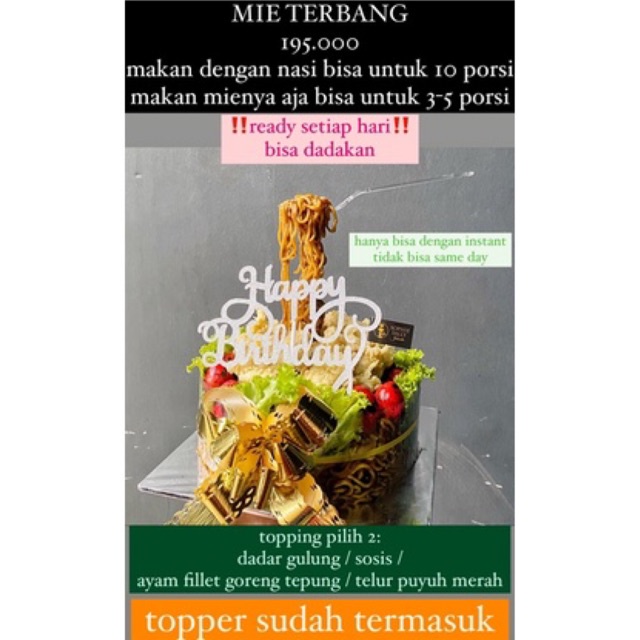 

mie terbang NOTE MAU TOPPING APA. baca deskripsi