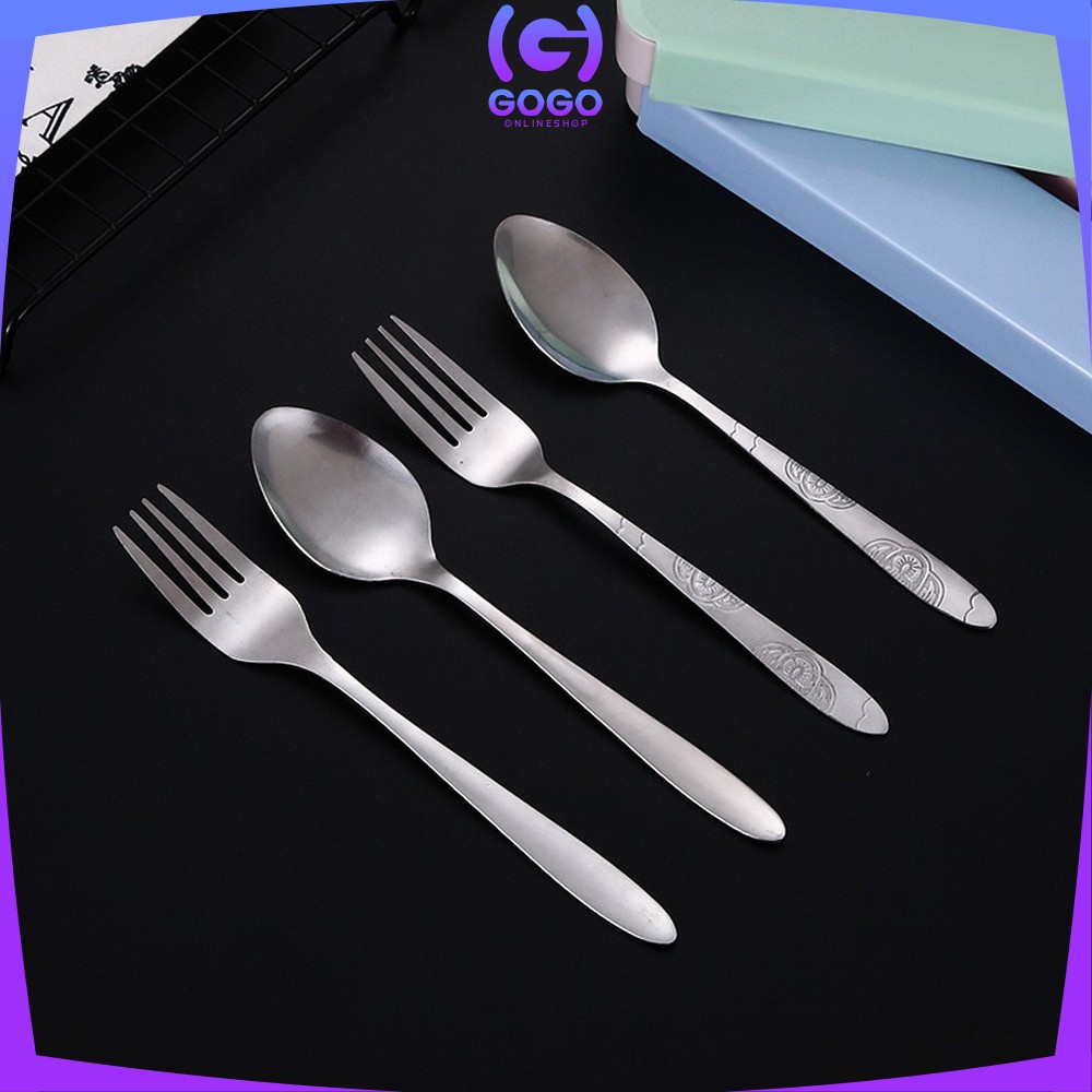GOGO-C495 Sendok Set 3IN1 Stainless Steel / Alat Makan Sendok Garpu Sumpit Set Portable Dengan Kotak Praktis