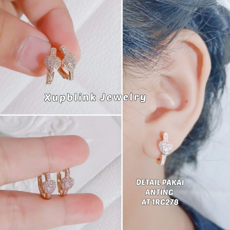 Anting Klip Wanita Titanium Fashionable