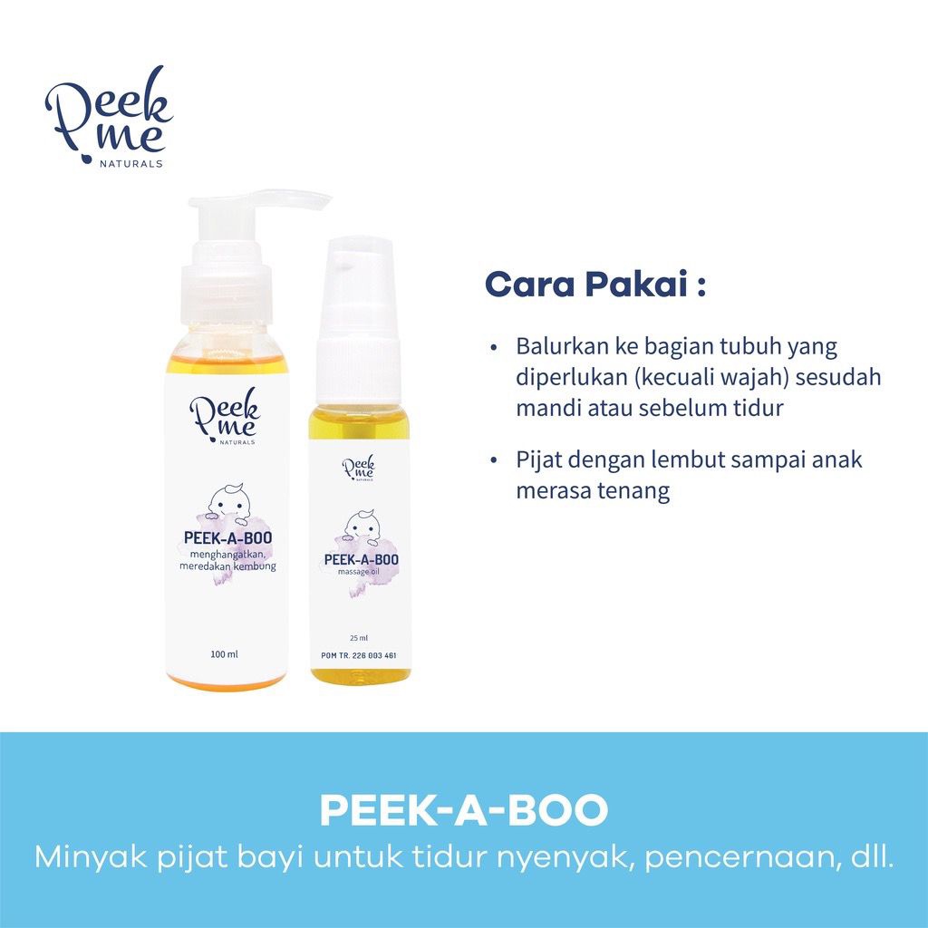 PEEK ME NATURALS  PEEK A BOO (MINYAK TELON) 25ML