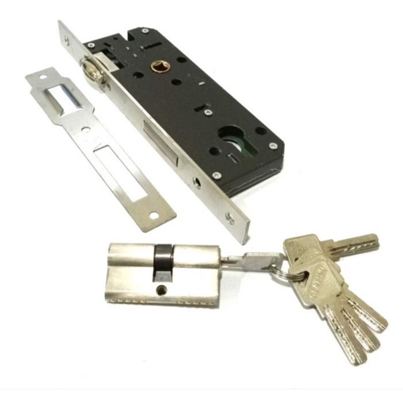 Body Lockcase/Rumah Kunci Lockase 40x85 Pelor/Roller Komplit Set