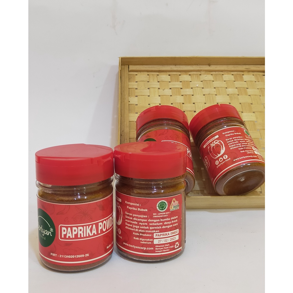 

Paprika Powder Herb atau Rempah Paprika Bubuk Kemasan Botol 40 gr Harga Termurah Promo Diskon Grosir