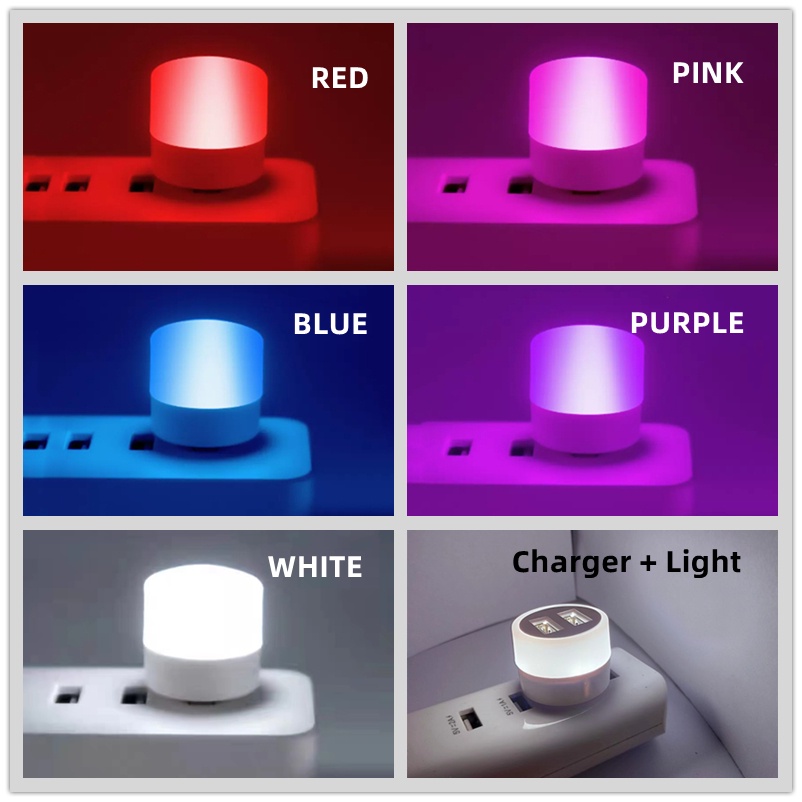 Lampu LED USB Mini Night Light lampu Baca Tidur travel portable kecil