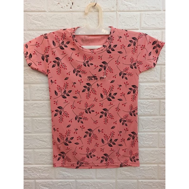 Kaos atasan cewek ladies murah motif tumbuhan