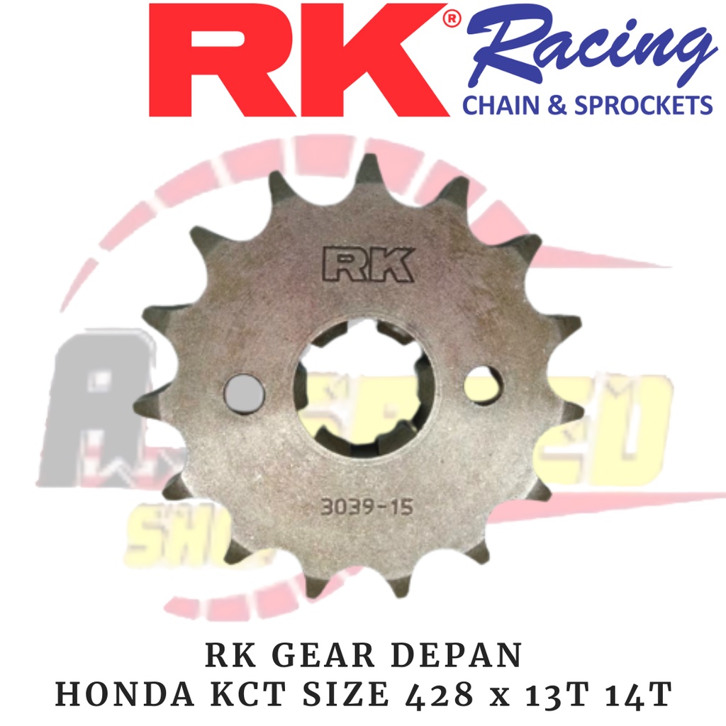 RK Takasago Gear Gir Depan Honda KCT MegaPro Sonic CRF Ukuran 428 x 13T 14T / RK Takasago Front Prem