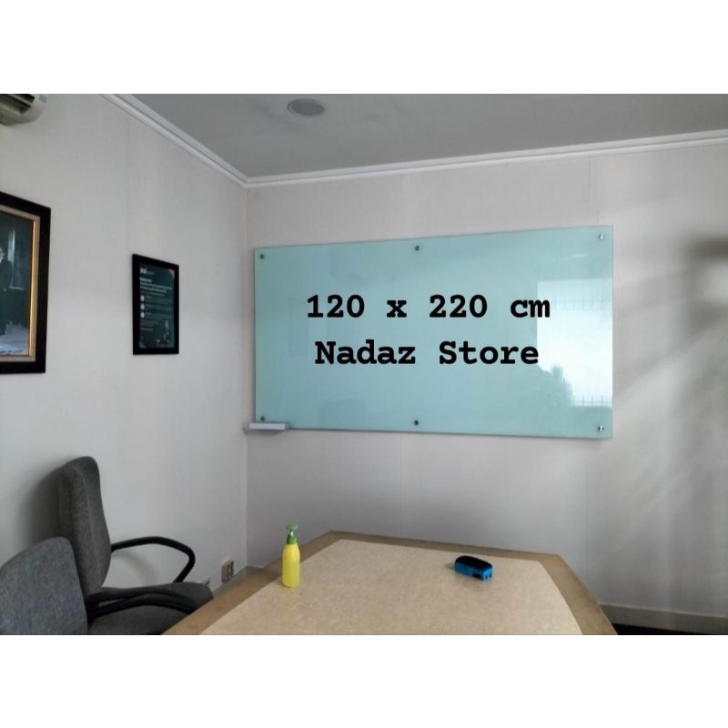 

glassboard 120 x 220 cm / papan tulis kaca 120 x 220 cm