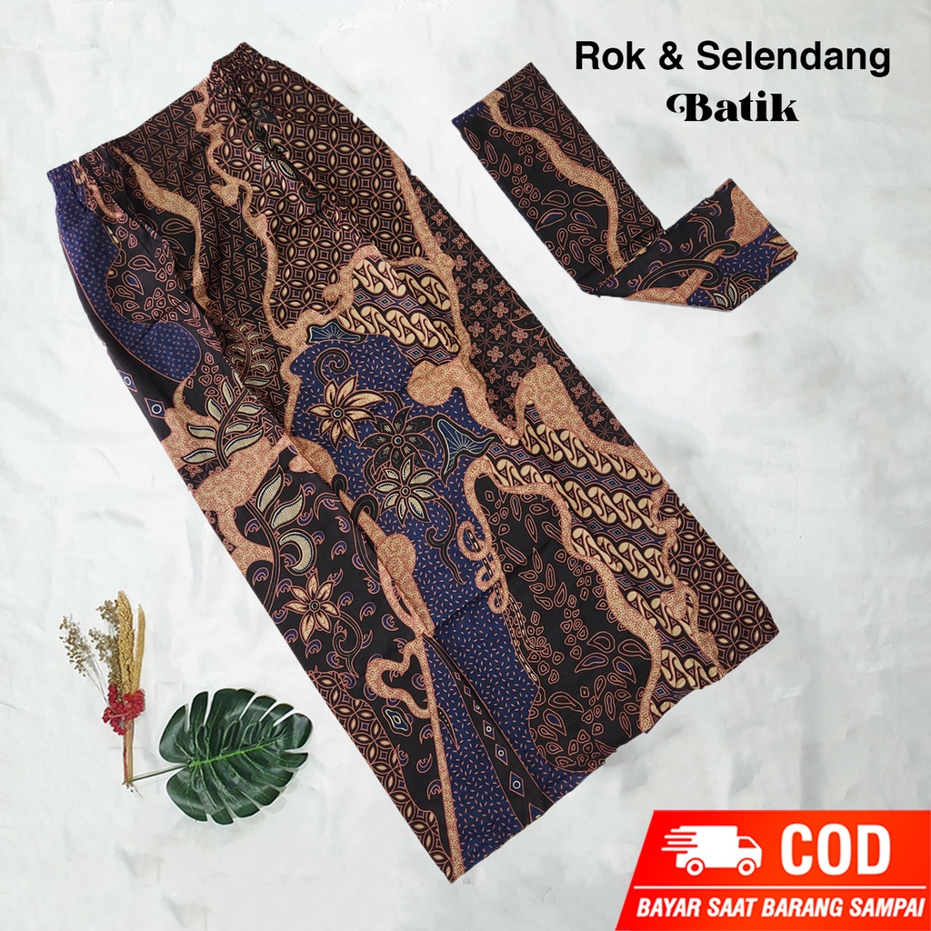 (PROMO TERMURAH - MOTIF TERLENGKAP)  Rok Batik Span allsize Rok Slendang Batik kondnagan wisuda modern premium Bawahan kebaya kekinian Rok Duyung