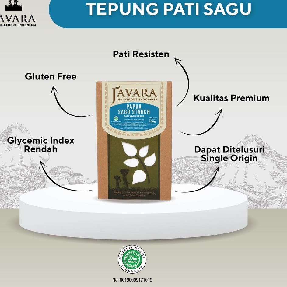 

Lariiss--Javara - Sagu Pati Papua | Javara Papua Sago Starch 450g