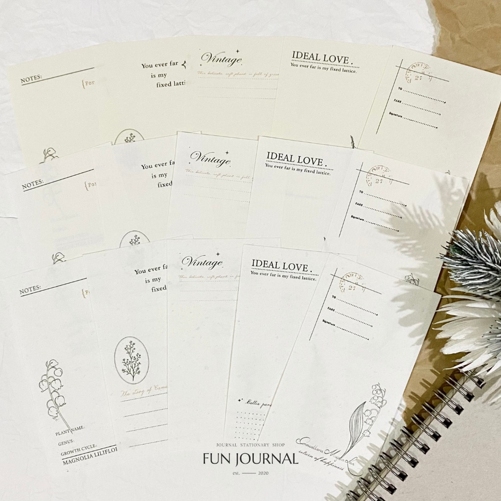 

VINTAGE TEXTURE NOTE II PAPER PACK UNTUK JOURNAL JURNAL PLANNING PLANNER SCRAPBOOK DIY BUJO