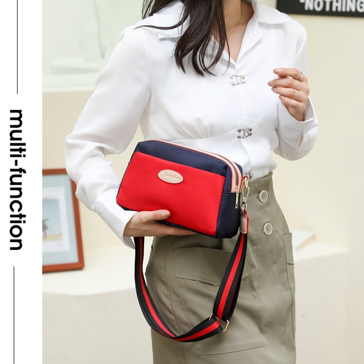 TAS SELEMPANG WANITA JINGPIN IMPORT ANTI AIR MERAH RENUMI FASHION TA665R1 PREMIUM CEWEK SLING BAG KECIL BATAM KOREA REMAJA SIMPLE KEKINIAN BRANDED CASUAL