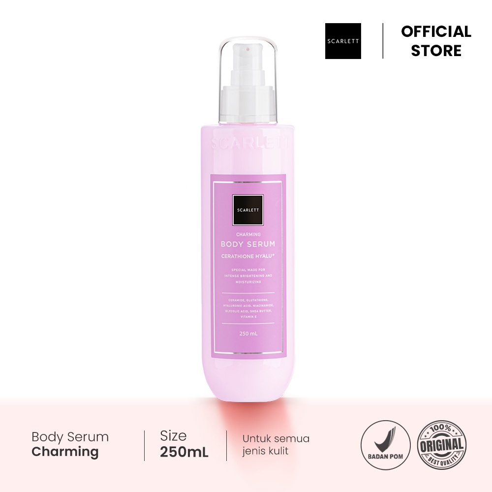 GIRLSNEED77 Medan Scarlett Whitening Body Serum Charming COD Bayar di Tempat